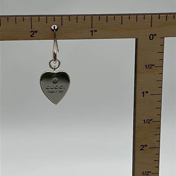 2496- Gucci Heart-Shaped Drop Earrings with Box & Authentication NWT - Picture 5 of 6